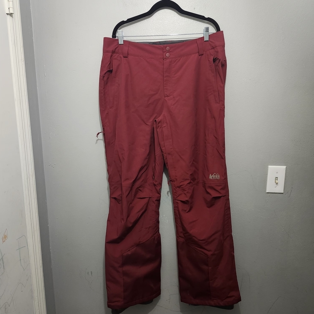 REI Men's Ski Snow Pants in Burgundy Red Size XL Peak 21